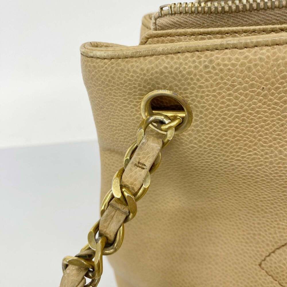 CHANEL Cream Caviar Leather Tote Bag - Picture 8 of 12